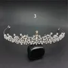 12pcs Glitter Rhinestone and Pearl Tiara Headband Simulated Jewelry Hair Crown Accessories for Bride Princess Birthday Party DIA 13cm