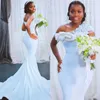 2020 nieuwe witte satijnen zeemeermin trouwjurken vestidos de novia plus size zwart meisje sexy vrouwen jurken bruidsjurken Abiti da sposa
