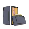 For Iphone 6 7 8 Plus XS MAX XR Wallet Card Slot Holder Hidden Back Full Body Shock Absorption Protective Phone Case Cover