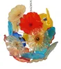 Lampes dernières soufflé à la main Murano lustres pendentif lumière LED verre Art fleur lustre pour salon salle à manger escalier