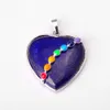 7 Chakra Wisiorek Kryształ Kształt Kształt Kamienia Naturalne Kamień Neck Ornament Healing Chakra Aura Love Charm Bulk Jewelry Amethyst Turquoise