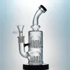 8 Polegada 12 Braços Árvore Perc Plataformas de Petróleo Narguilés de Vidro Grosso Bong Árvore Dupla Percolator Dab Rig Com Junta de 14mm Waterpipes Bubbler Pipe YQ01