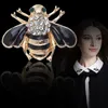 Kvinnor Delikat Little Bee Broscher Crystal Rhinestone Pin Brosch Enamel Brosches Smycken Gåvor för Kvinnor Män Brosch