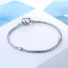 Mode gör-det-själv-armband 3 mm ormbenskedja Kvinnor Smycken Armband Ren koppar Silverpläterade kärlekskedjor 17cm till 21cm