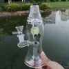 Lampada lava da 8 pollici Bong in vetro inebriante Turbina Perc Bong spessi Verde Olio unico Dab Rigs 14mm Tubi per acqua con ciotola