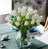 Ghirlande di fiori decorativi Tulipano Fiore di seta artificiale per la decorazione domestica di nozze Flores Plastica finta12848989