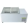 Kolice Commercial Cozinha Bancada 6 Panelas Gelato Showcase Display Freezer / Tabletop Sorvete Display Refrigerador