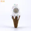 Glass bowl tobacco smoking pipe Ice cream hand pipes spoon pipe amazing heady silicone best-quality Individual Package