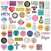 50pcs lot Jesus Christ Faith Addicts Fashion Waterproof PVC Removable Stickers Laptop Guitar Luggage Case Car Motorcycle Graffiti 2652831