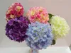 Fleur d'hortensia artificielle 80 cm / 31,5 "Faux hortensias simples fleur de soie 5 couleurs pour centres de table de mariage fleur décorative de fête à la maison