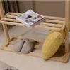 Furniture Scandinavian solid wooden clothes and hats rack Bedroom Furniture receives wax oil racks Hotel creative cloth shelf
