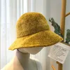 Fashion-Winter and autumn chenille warm Wide Birm Hat Korean style fashion all-around hatces on sale Cap circumference 56-58cmcap depth 12cm