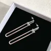 Mode-vente chaude en laiton matériel conception simple boucle d'oreille en or pour les femmes boucle d'oreille bijoux cadeau PS5652
