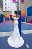 2019 Современный дизайн съемный над юбкой белый сатин свадебное платье с съемным поездом Ruffled пунктирная сетка