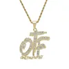 Iced Out Only The Family Anhänger Halskette für Männer Frauen Luxus Designer Herren Bling Diamant Buchstaben Anhänger Buchstaben Gold Halskette L254Y