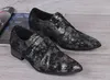 Scarpe eleganti per il tempo libero da uomo di vendita calda Scarpe allacciate in pelle alla moda per impiegati di feste da uomo
