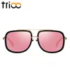 TRIOO High Fashion Square Herren Sonnenbrille Marke Unisex Gold Metall Rahmen Männliche Brillen Qualität Gradienten Sonnenbrille Für