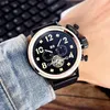 Top Brand Business Mens Watches Mechanical Automatic Movement äkta läderrem 48mm Big Dial Fashion Watch for Men Christmas 2100