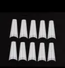 500pcs per Bag Ballerina Half Cover False Nails French Coffin Fake Nail Clear Natural Flat Shape Tips