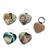 sublimation glitter leather keychains blank pink golden heart shape key ring with bright powder hot transfer printing consumables