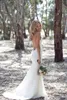 Новые свадебные платья с открытой спиной Русалка на бретельках сексуальное полное кружевное свадебное платье дешевое белое свадебное платье с низкой спинкой в стиле бохо