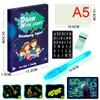 A3 A4 A5 LED planche à dessin lumineuse Graffiti Doodle écriture dessin tablette dessin magique avec lumière stylo Fluorescent amusant éducatif T3566815