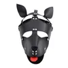 Bondage PU Leather Hood Mask Headgear Dog Bondage Slave In Adult Games For Couples #R52