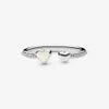 Nieuw merk 100% 925 Sterling zilveren open ring versierd met twee harten voor vrouwen bruiloft verlovingsringen mode -sieraden