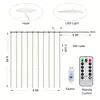 عطلة زينة سلسلة الأنوار 300 LED ستارة النافذة وميض أضواء النجوم 8 الإضاءة وسائط التحكم عن بعد لحضور حفل زفاف
