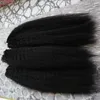 Machine Made Remy Hair Micro Loop Ring 300s Kinky Straight Brazilian Hair Coarse Yaki Human Hair 300g