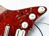Micros guitare Pickguard écaille de tortue rouge SSH blanc micro double piste 20 commutateurs de tonalité Super câblage assemblage