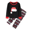 Familie Weihnachten Pyjamas Neujahr Familie Passende Outfits Mutter Vater Kinder Baby Kleidung Sets Santa Hüte Gedruckt Pyjamas Nachtwäsche Nachthemd
