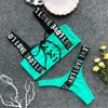 Sexy Bikinis Mulheres Swimsuit 2019 Verão Low Cintura Banheira Terno Escavado Bandage Top Push Up Bikini Set Plus Size Swimwear XXL1