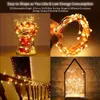 8 Lighted Modes 50led 100led 200led Copper Wire String Lights With Remote Controller Battery Operated 5M 10M 20M Fairy Christmas Lights