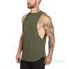 Whole2019 Mens Curved Hem Solid Gym Sport Running Training Athletic Stringer Vest Bodybuilding Clothing Fitness Man Tanks to9315654