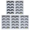 5pairs multipack mink haar valse wimpers natuurlijke / dikke lange oog wimpers wispy make-up schoonheid extension tools Wimpers