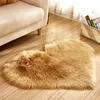 16 Cores 3 Tamanho Em Forma De Coração Macio Tapete Shaggy Tapete Macio Faux Fur Início Quarto Hairy Tapete