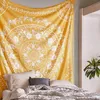Tapestry Mandala Hippie Bohemian Wall Hanging Flower Tapestry Wall Hanging Decor for Living Room Bedroom 145x145cm