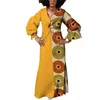 African Dresses for women Dashiki Elegant Long Dresses for Lady Bazin Riche V-neck Party Dress African Clothing WY3859