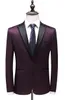 Men Koreaanse stijl Sim Blazers Solid Color Leisure Jacket Formele bruiloft Banquet Host Tuxedo Dunne jas mannelijke zanger Host Stage Blazer Prom Casual Jacket