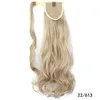 Presilha ondulada na cauda do cabelo postiço de rabo de cavalo de cabelo falso com grampos de cabelo 100g extensões de rabo de cavalo de cabelo sintético