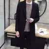 2019 남자 양모 overcoat 자기 재배 남자의 착용 윈드 브레이커 남성 남성 오버 코트 가스로 느슨한 코트 코드