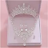 Bling Bling Set Kronen Ketting Oorbellen Legering Kristal Lovertjes Bruids Sieraden Accessoires Bruiloft Tiara Hoofddeksels Pak