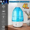 4L Portable Home Mini Ultrasonic Humidifier Aroma Diffuser Mist Maker Air Purifier Humidificador LED Lamp Y200416