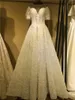 vestido de noiva de vestido de bola de manga curta