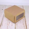 Window Cookie Boxes Portable Four Inches Marbling Cold Wind Hot Stamping Cheese Cake Baking Box Gift Wrap 0 65ytE1