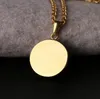 Brand Designer Round Coin Pendant Necklace Fashion Circle Stainless Steel Sier Gold Hip Hop Rock Necklaces Jewelry for Men 60cm Chains