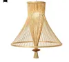 Bambu vime Rattan Bundle Sombra pingente luminária chinês clássico simples suspensão do teto Lâmpada Avize LED Luminaria Projeto MYY