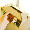 AUGKUN European Creative Glass Tissue Box Simple Living Room Household Tissue Box Nordic Light Napkin Tray Decor227e