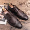 Misalwa grande taille chaussures habillées noires pour hommes concepteur britannique en cuir hommes richelieu chaussures élégantes confort bout pointu chaussures plates de mariage